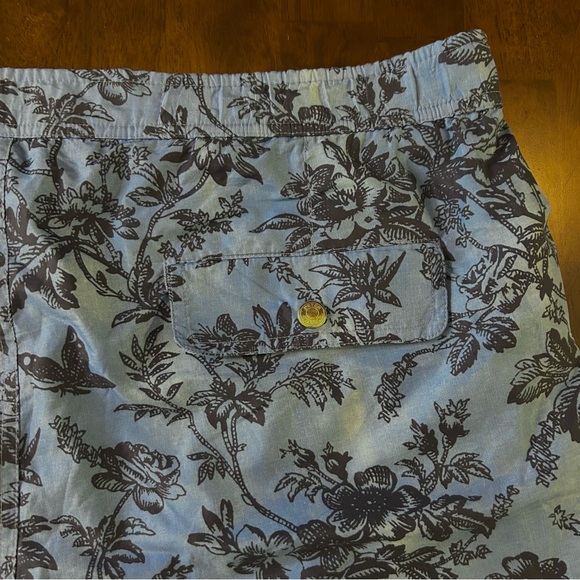 Peter Millar Collection Men's Blue Drawstring Blue Floral Swim Shorts Size L - Picture 10 of 12